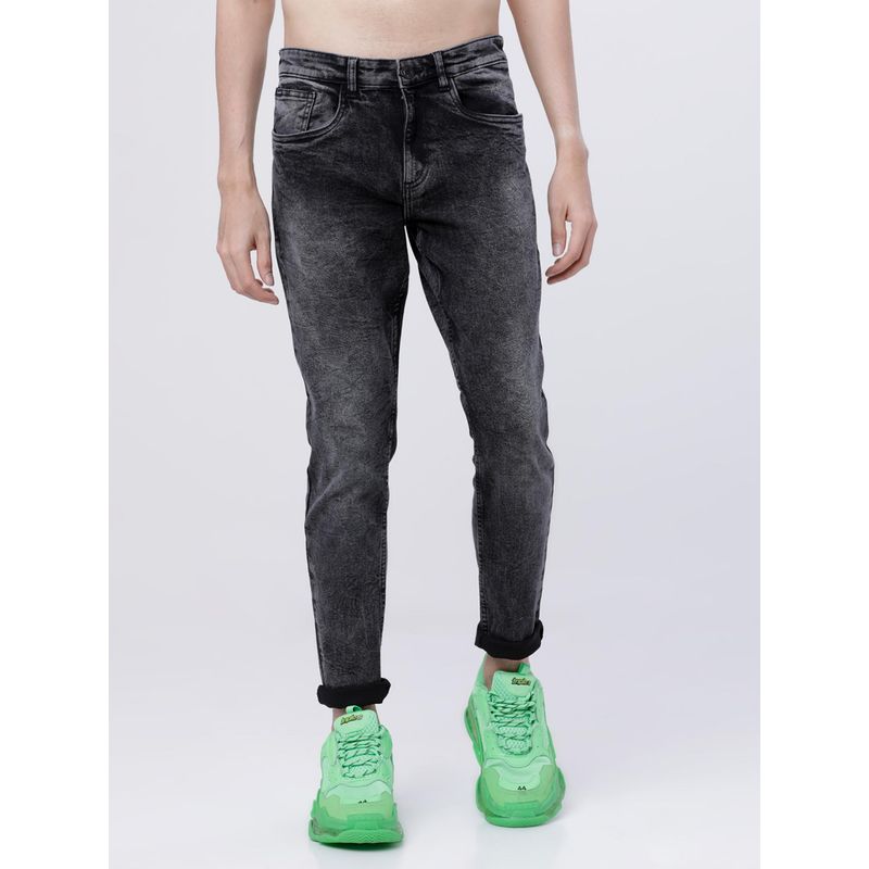 HIGHLANDER Men Black Solid Mid-Rise Clean Look Jeans (32)