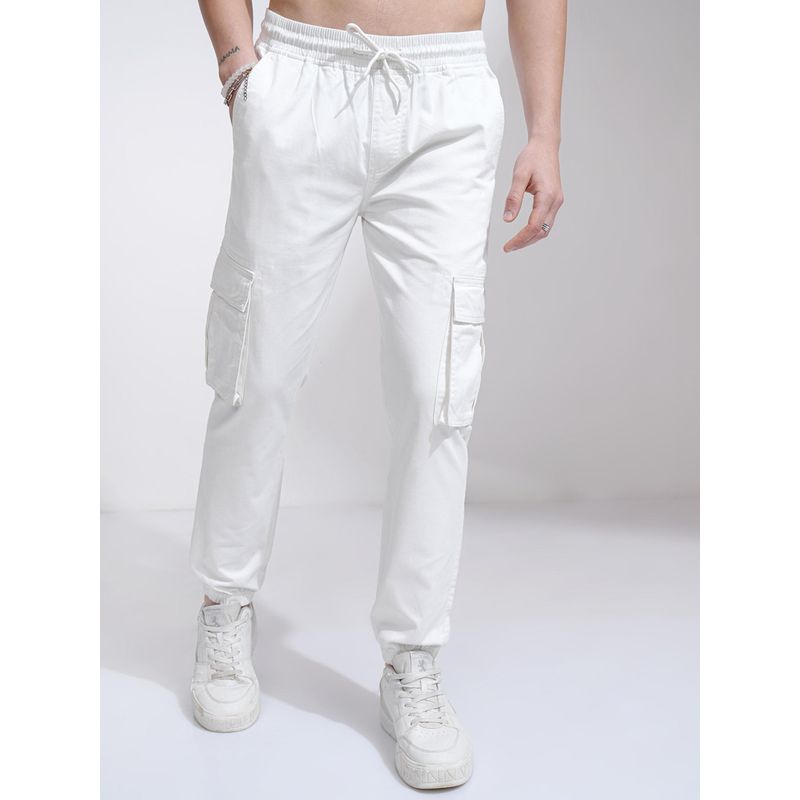 HIGHLANDER Men Solid Cotton Cargo Pocket Jogger (34)