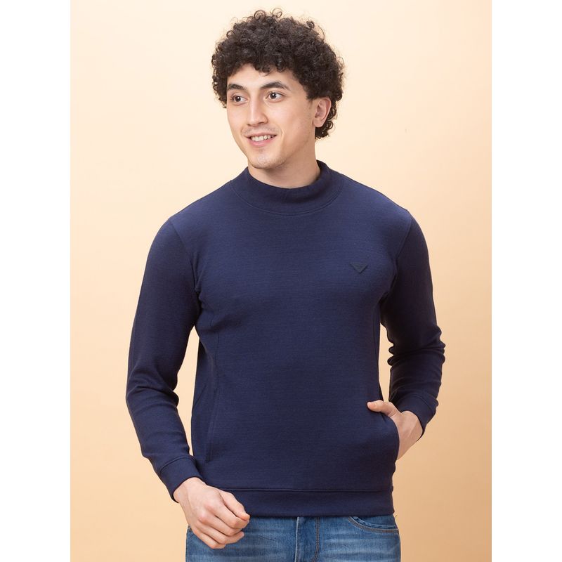 Being Human Mens Solid Navy Blue Sweatshirt (3XL)
