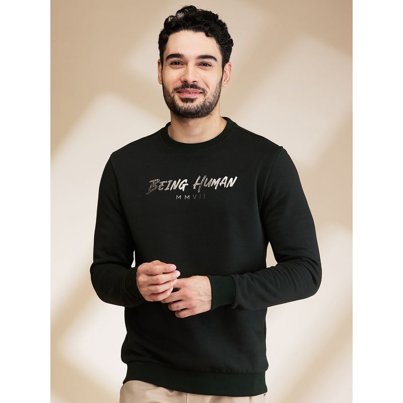 Being Human Mens Dark Green Sweatshirt (2XL)