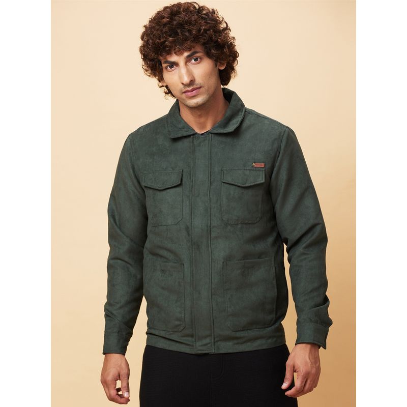 Being Human Mens Green Full Sleeves Jacket (XL)