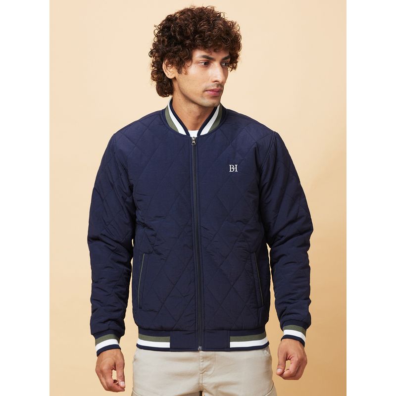 Being Human Mens Navy Blue Jacket (2XL)