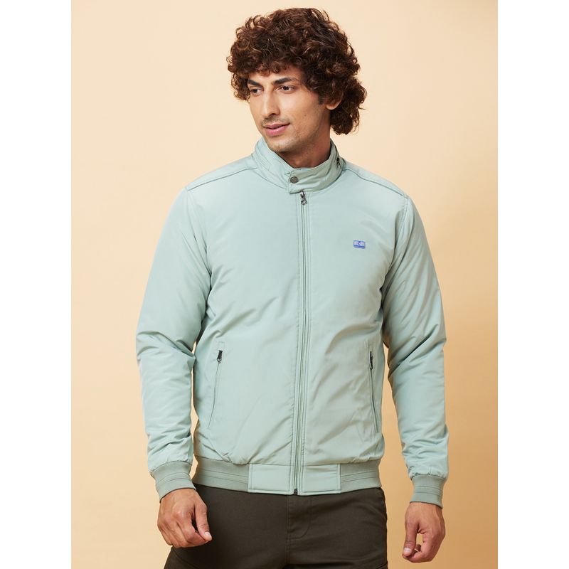 Being Human Mens Mint Green Solid Jacket (2XL)