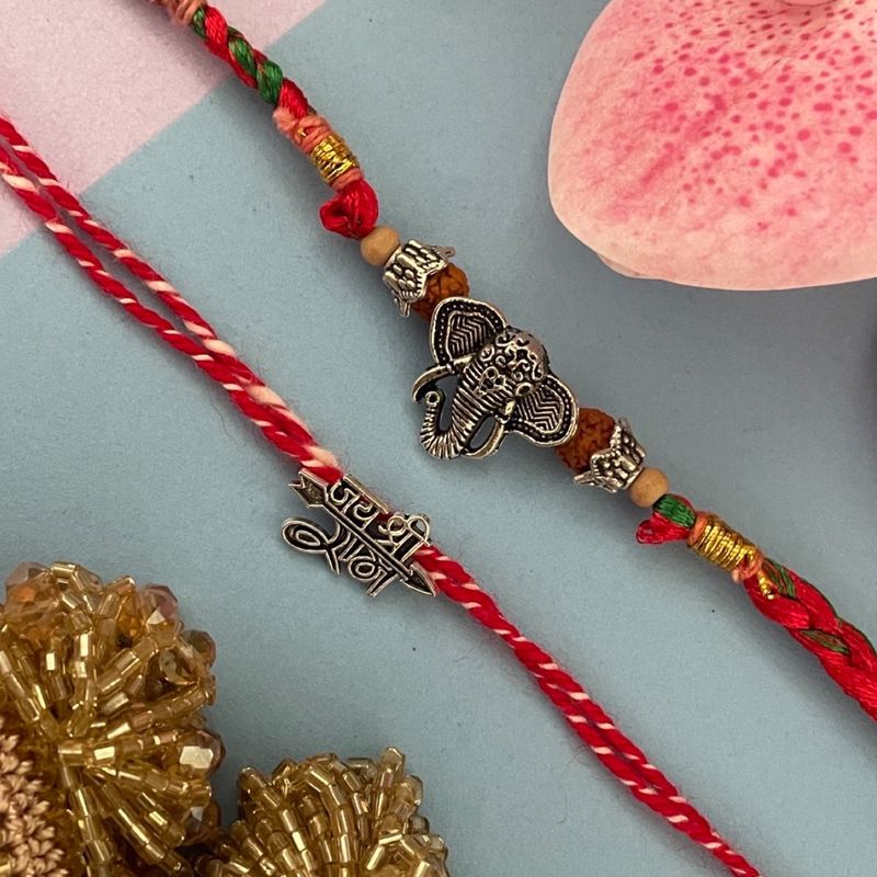 Buy Digital Dress Room Multicolour Rakhis (Pack of 2) Online