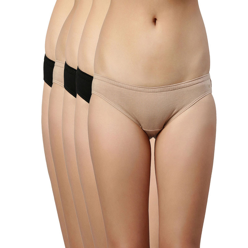 Enamor Cotton Low Waist Bikini Panty Breathable Antimicrobial Stain Release Grip Fit CB03 (L)