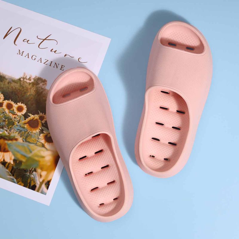 Drunken Women Pink Eva Round Toe Non Slip Sliders (EURO 34)