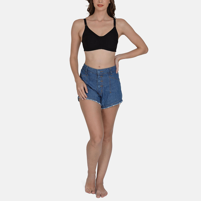 Mod & Shy Women Non-Padded Non-Wired T-Shirt Bra Black (34B)