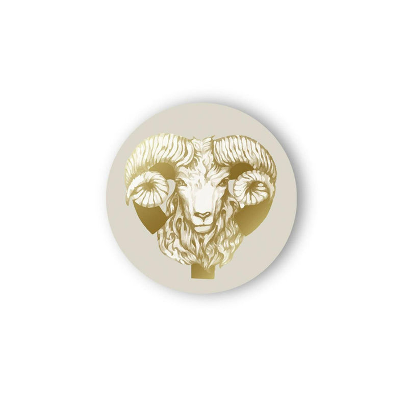 The Artment Courage In Golden Aries Zodiac Canvas Matte Finishmulti (Large)