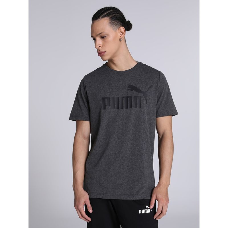 Puma Essentials Heather Mens Gray T-Shirt (XS)