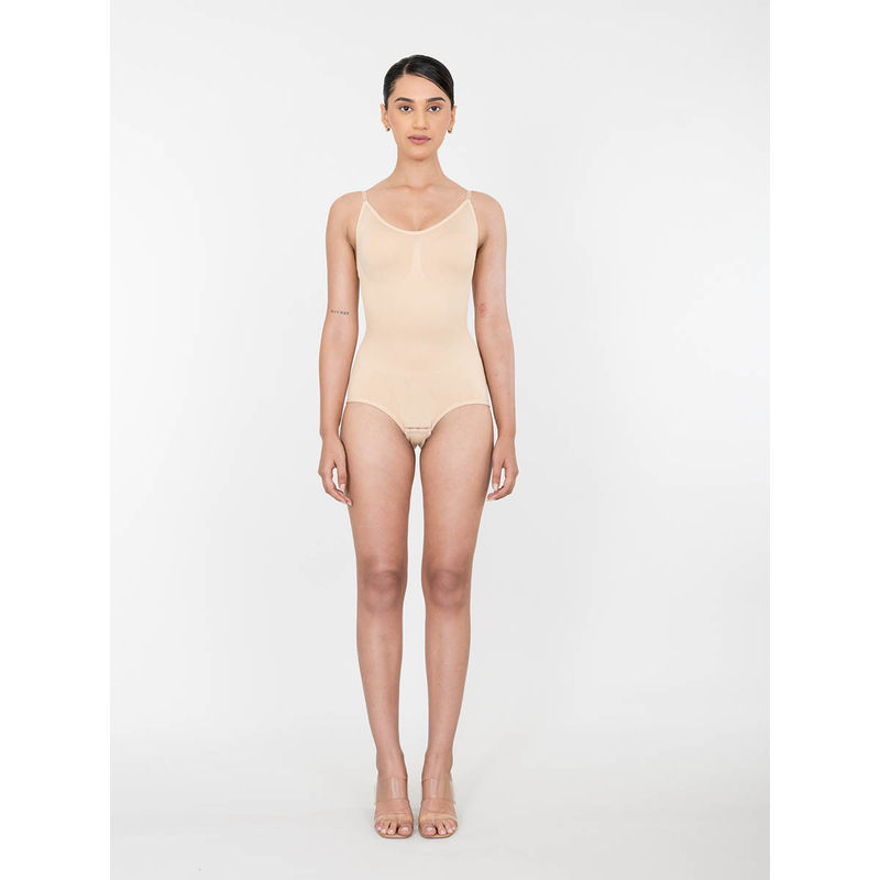 Shapercult Premium Snatched Bodysuit- Beige (3XL)