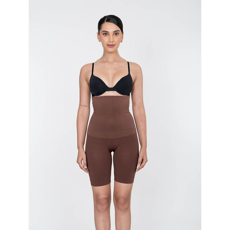 Shapercult High Waist Shaper Shorts -Brown (4XL)