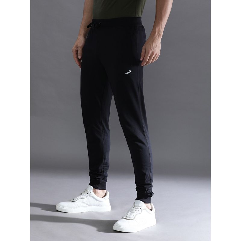 Crocodile Men Solid Black Classic Fit Joggers (XL)