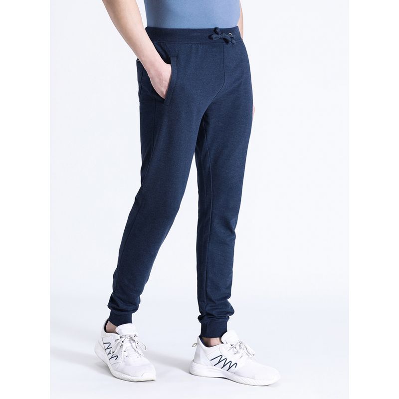 Crocodile Men Solid Classic Fit Navy Blue Joggers (S)
