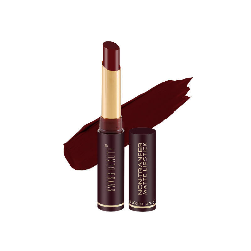 Swiss Beauty Non-Transfer Matte Lipstick - 4 Hot Cherry