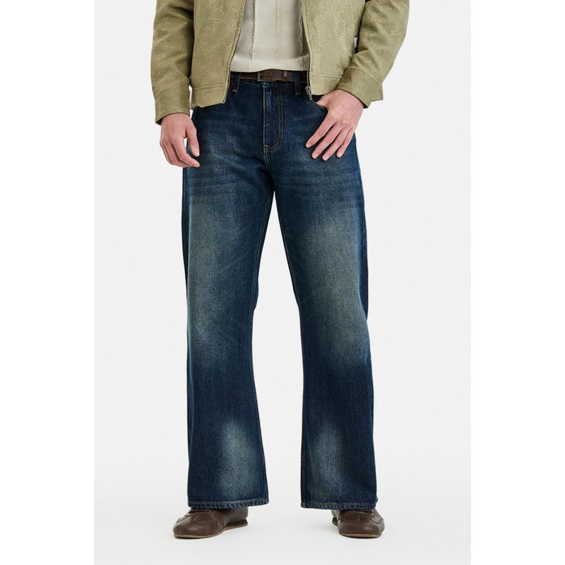 Snitch Dark Blue Denim Flared Casual Jeans for Men (30)