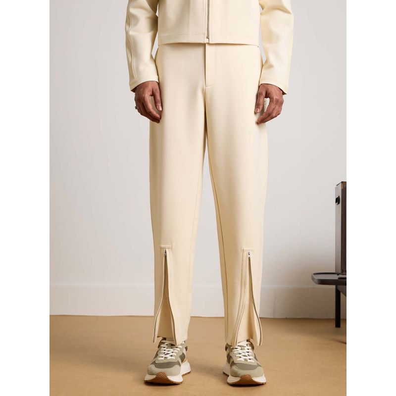 Muvazo Cream Snow Veil Track Pant (L)