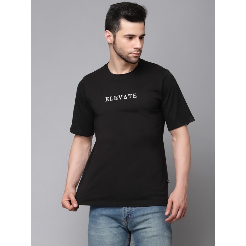 RIGO Men Black Oversized T-Shirt (L)