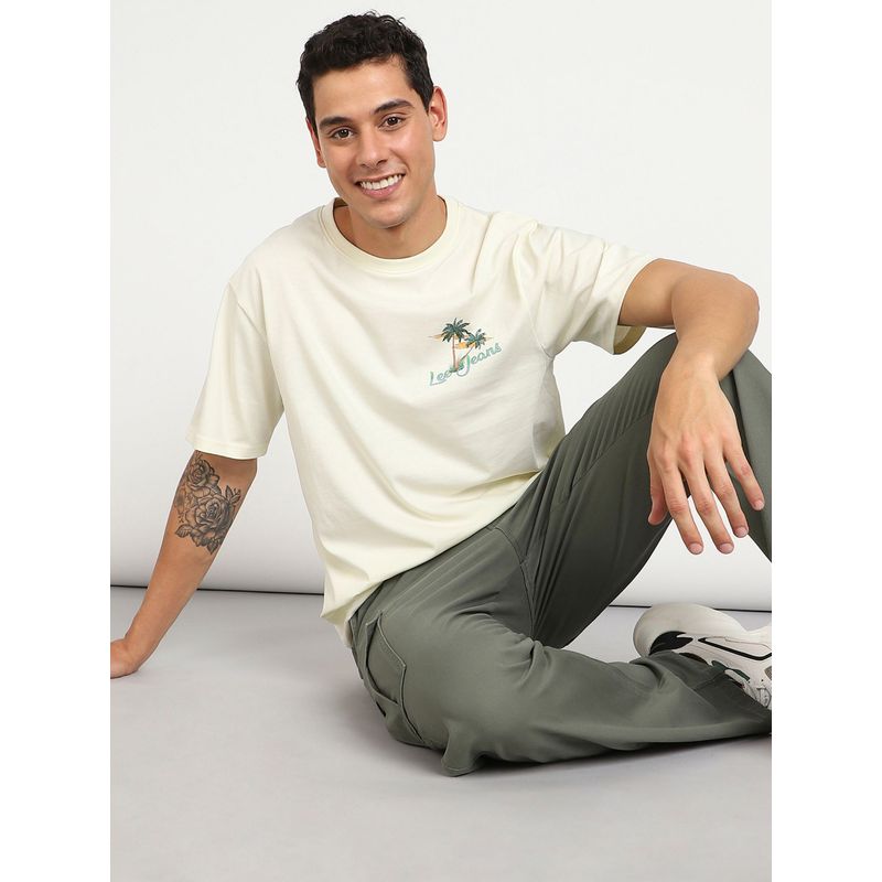 Lee Mens Off White T-Shirt (M)