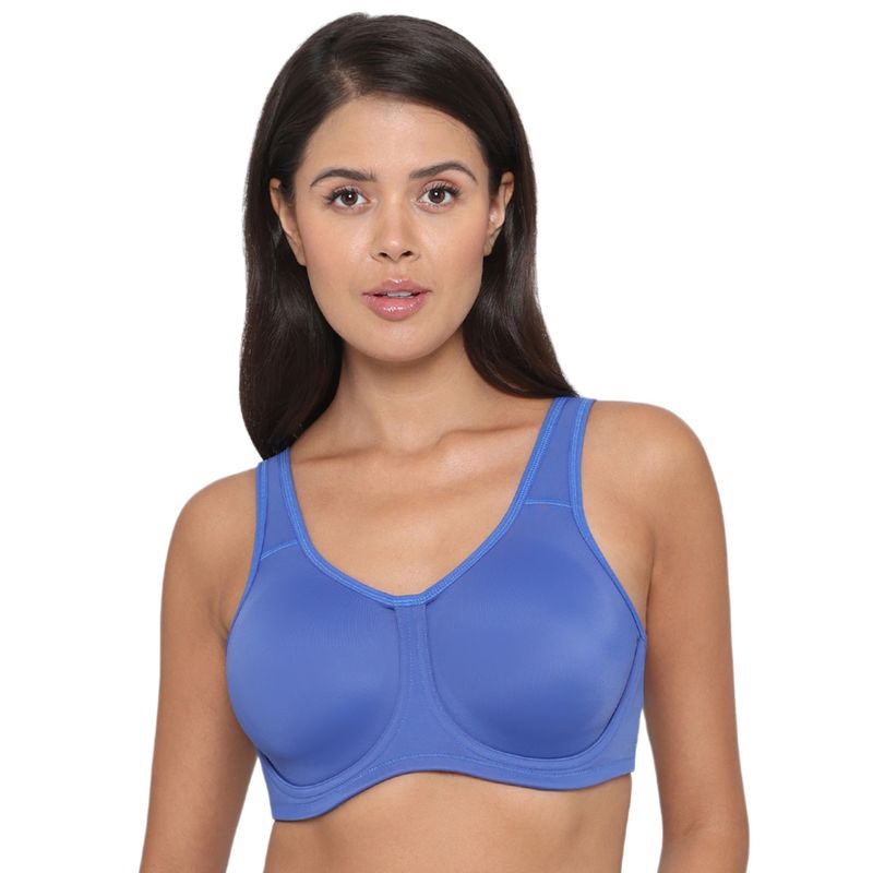 Wacoal Womens Sport Non Padded Wired Full Coverage High Intensity Sports Bra-Blue (32D)
