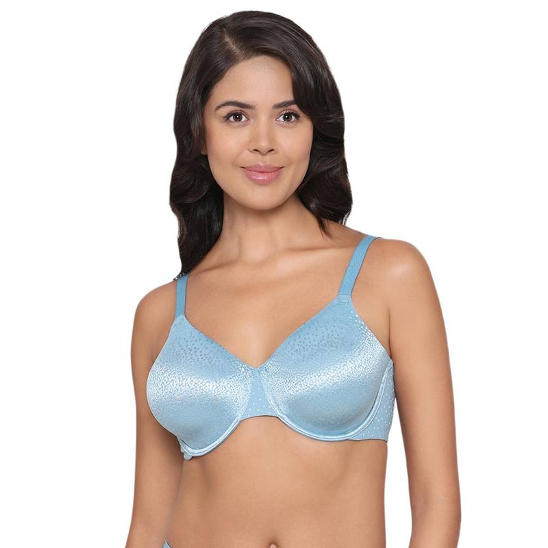 Wacoal Womens Back Appeal Non Padded Wired Full Cup Plus Size Support Bra-Blue (36C)
