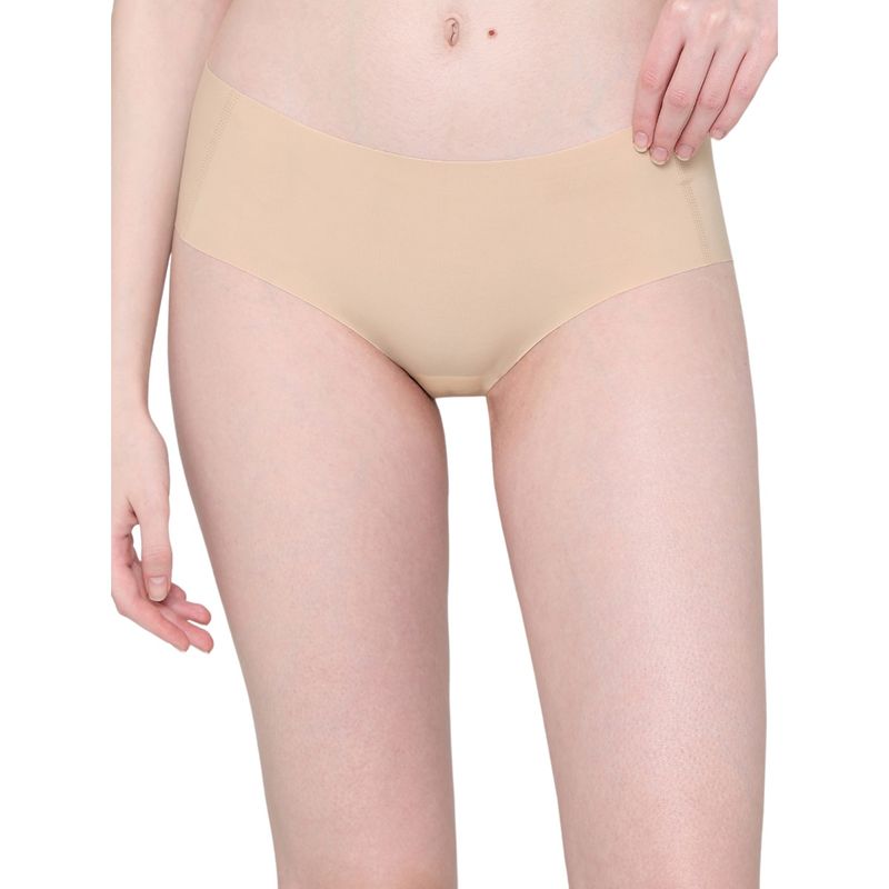 Wacoal Invisible Comfort Mid-Waist Full Coverage Seamless Hipster Panty-Beige (XL)