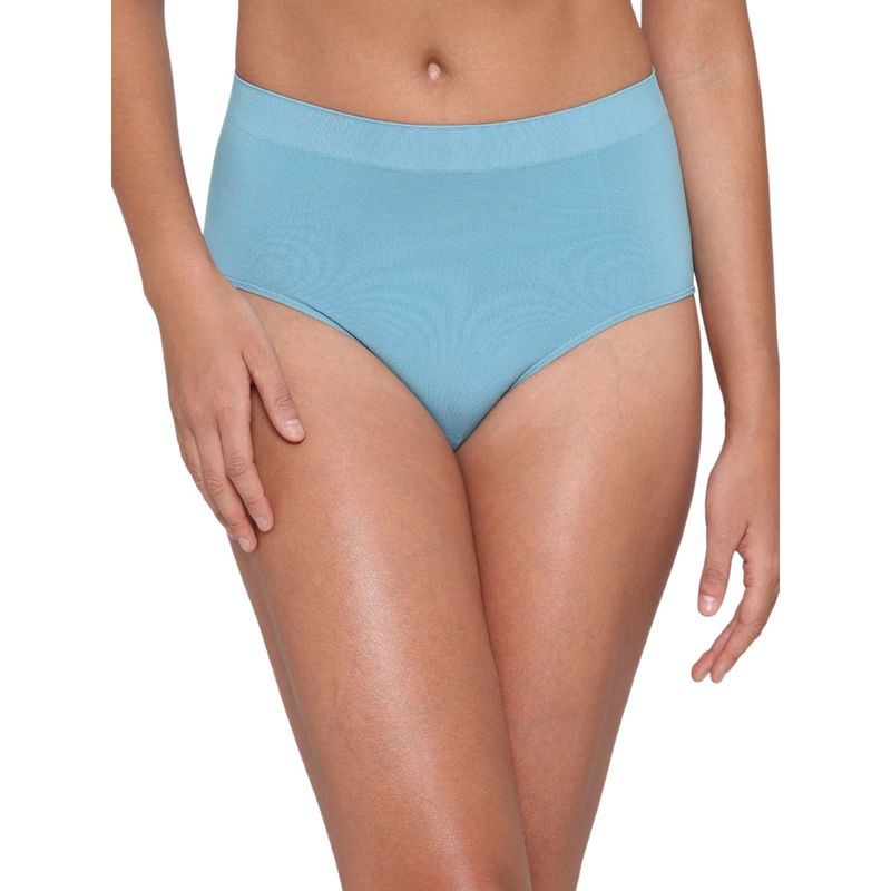 Wacoal Womens Firm Fit High Waist Full Coverage Everyday Wear Brief Panty-Blue (M)