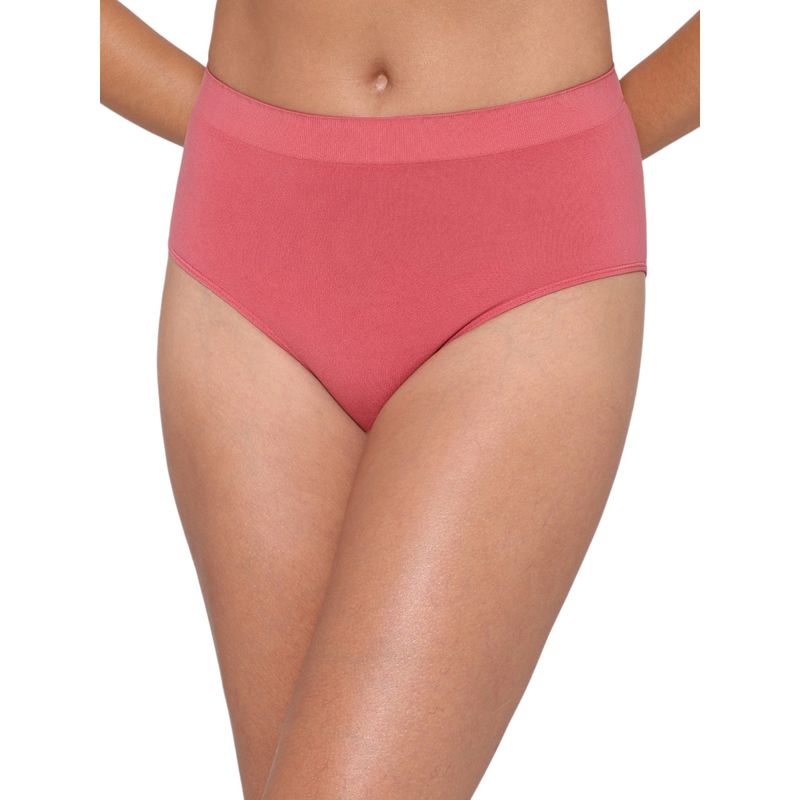 Wacoal Womens Firm Fit High Waist Full Coverage Everyday Wear Brief Panty-Red (M)