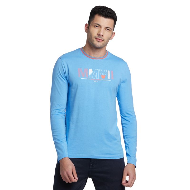 Multicolor Regular Fit Men's Long Sleeves T-Shirt by Being Human Clothing (2XL)