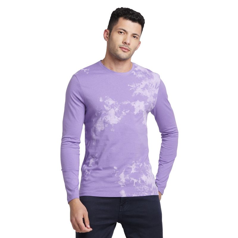 Being Human Men Purple Regular Fit Long Sleeve T-Shirts (L)