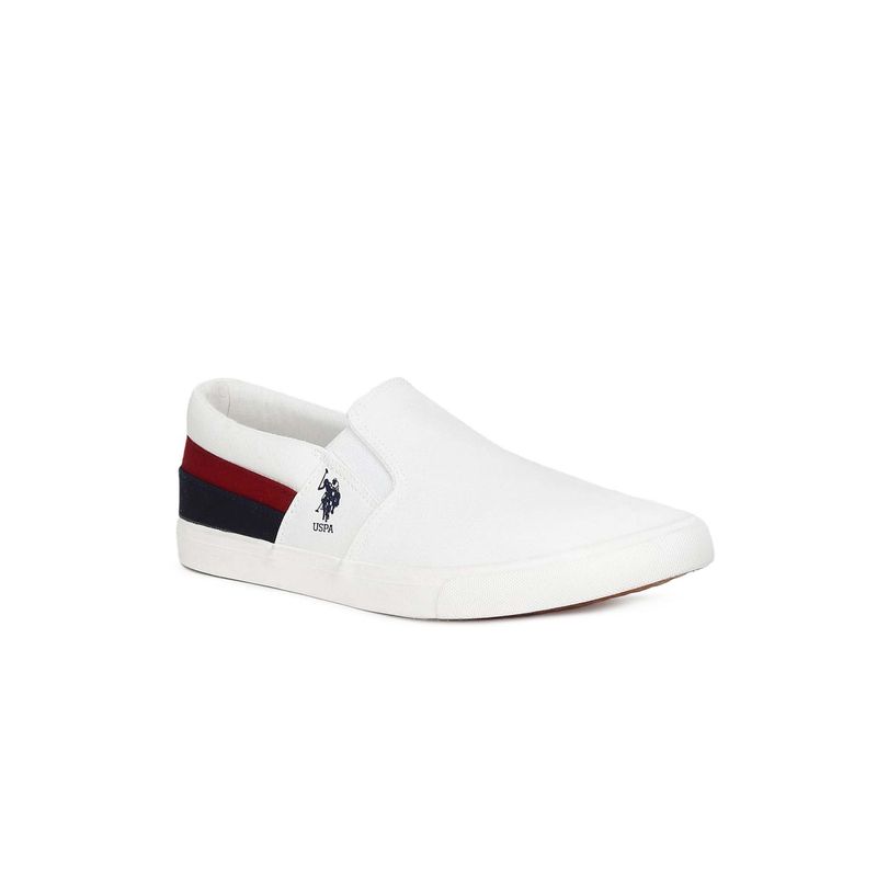 U.S. POLO ASSN. Carlin 4.0 Men Slip On White Sneakers (UK 8)