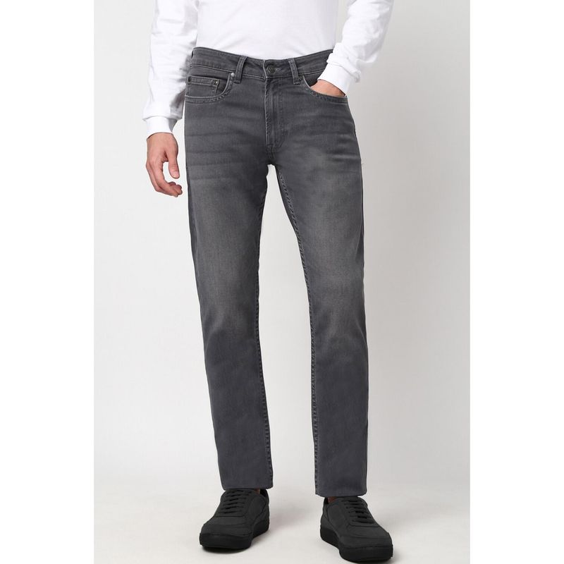 Peter England Men Grey Light Wash Classic Jeans (30)