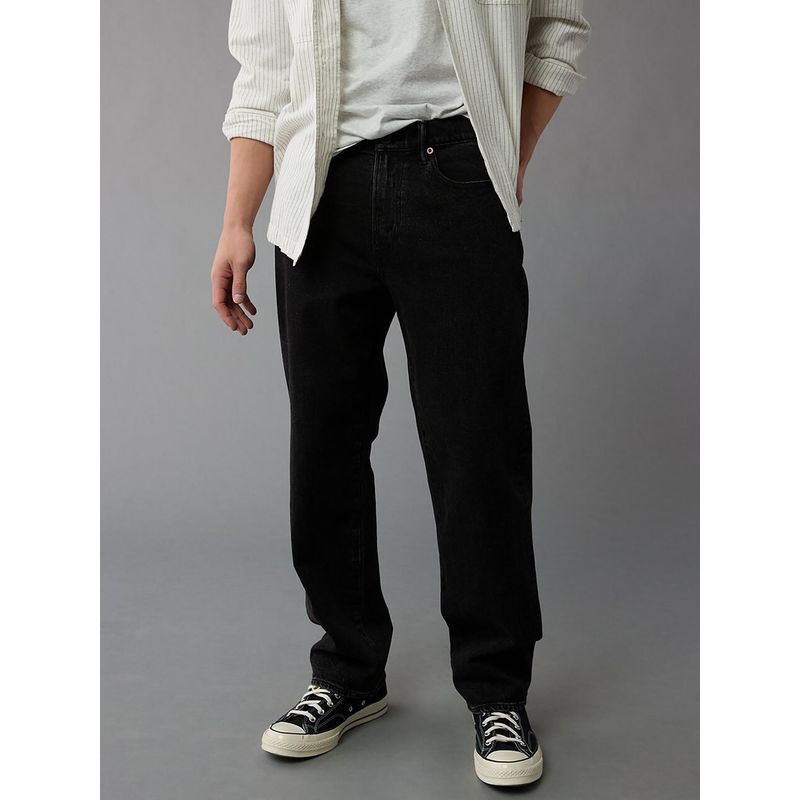 American Eagle Men Black Easyflex Loose Jeans (34)