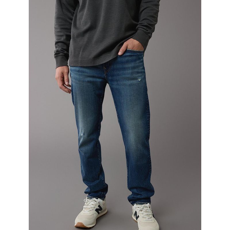 Buy American Eagle Men Blue Airflex Slim Straight Ripped Jeans Online Buy American Eagle Men Blue Airflex Slim Straight Ripped Jeans Online