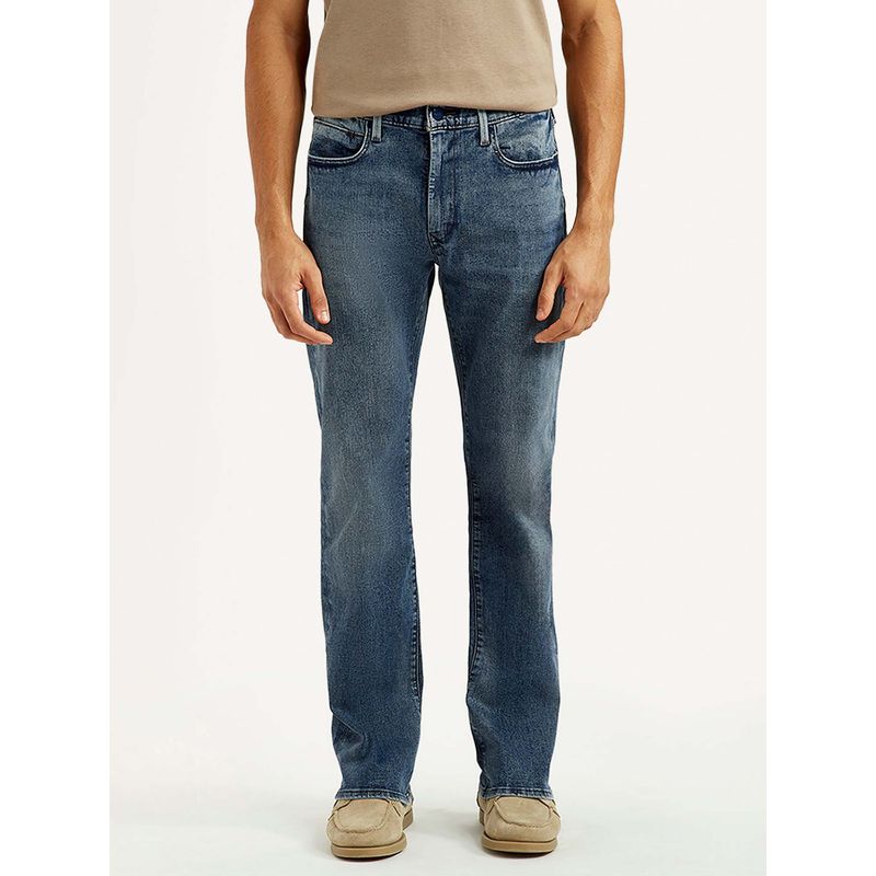 Levi's Mens 527 Blue Slim Bootcut Fit Mid Rise Jeans (34)
