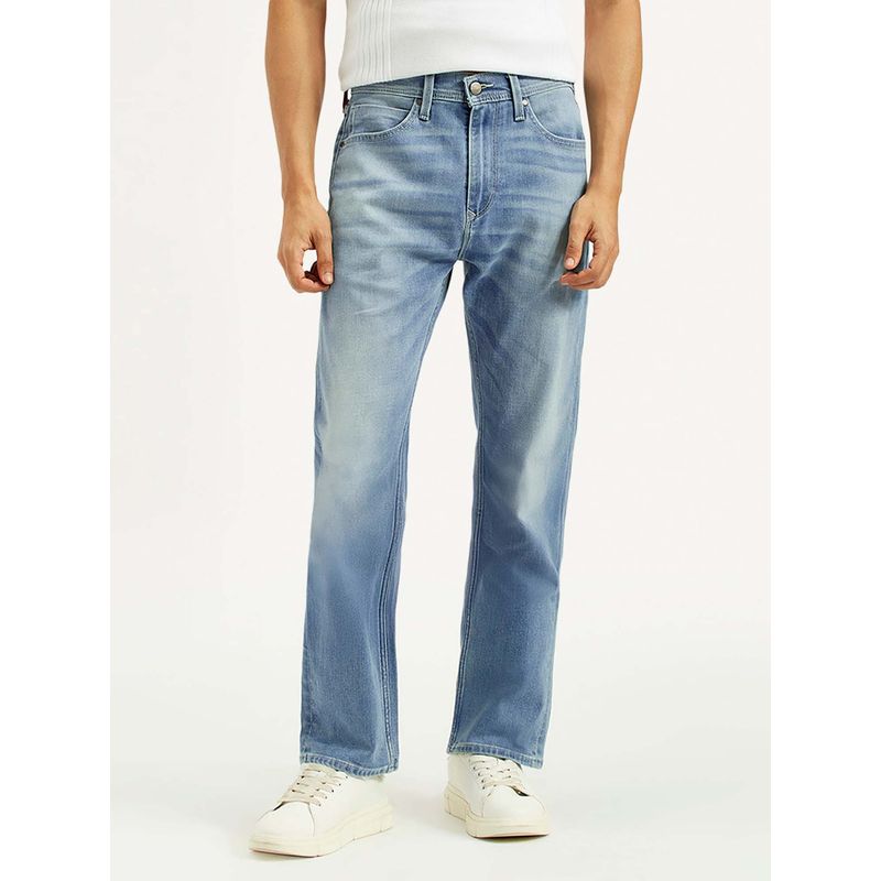 Levi's Mens 505 Straight Fit Light-Blue Jeans (36)