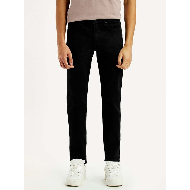 Levi's Mens 511 Black Slim Fit Mid Rise Jeans (38)