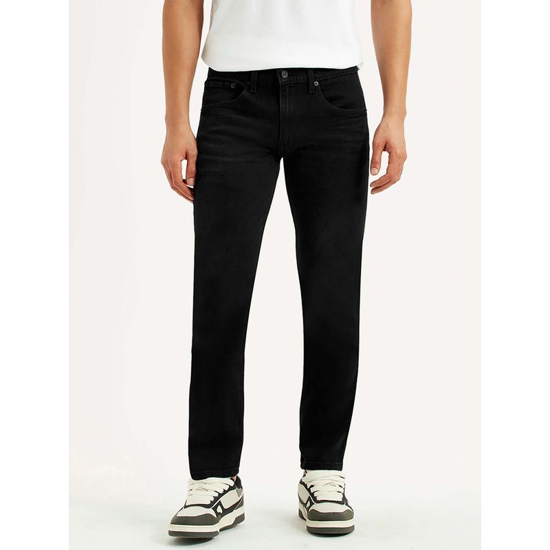 Levi's Mens 65504 Black Skinny Fit Mid Rise Jeans (32)