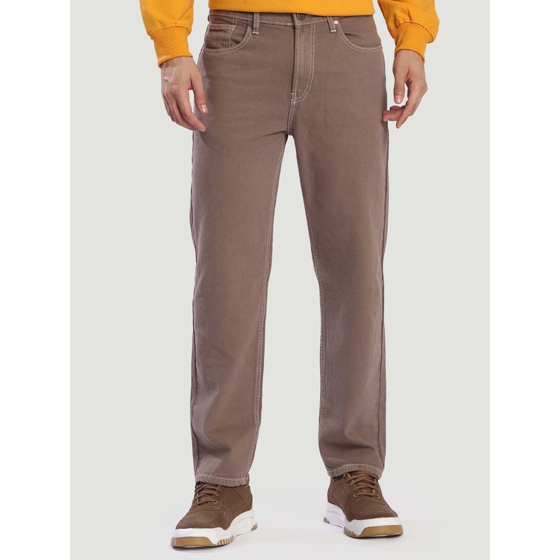 Bene Kleed Men Relaxed Fit Brown Jeans (28)