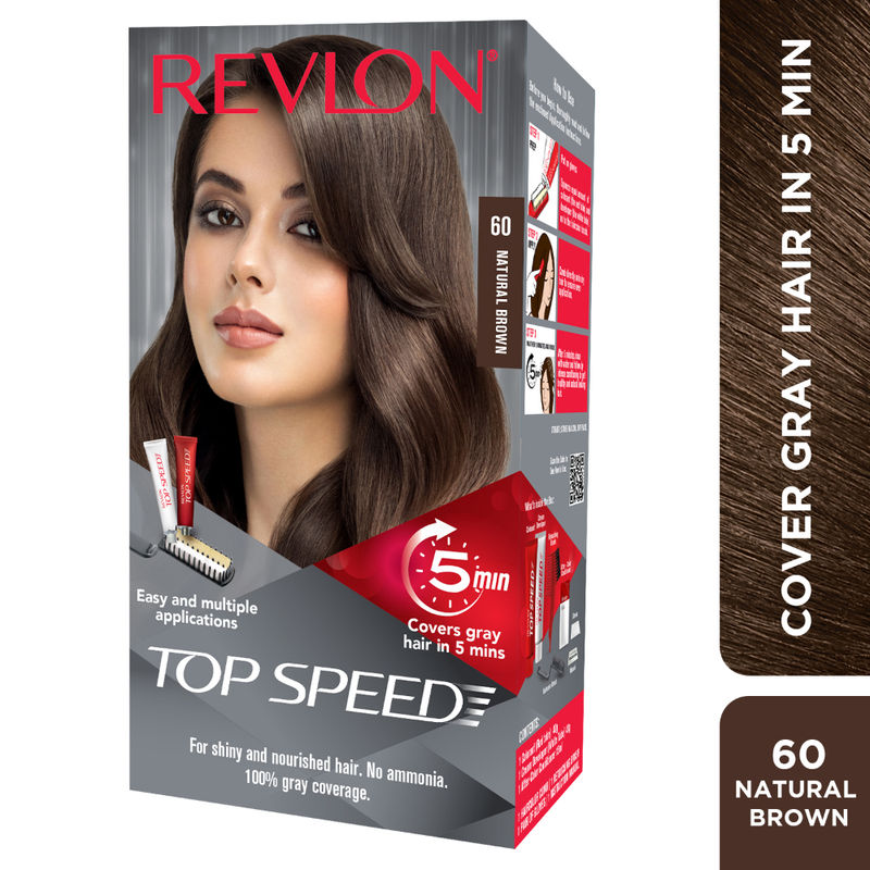 Revlon Top Speed Hair color Woman , Natural Brown 60