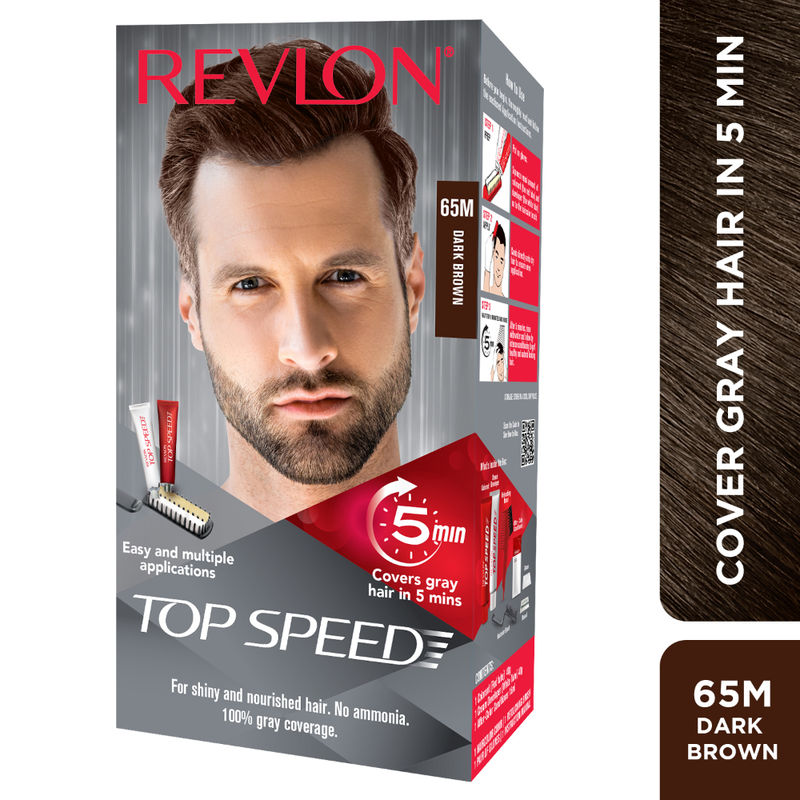 Revlon Top Speed Hair color Man , Dark Brown 65M