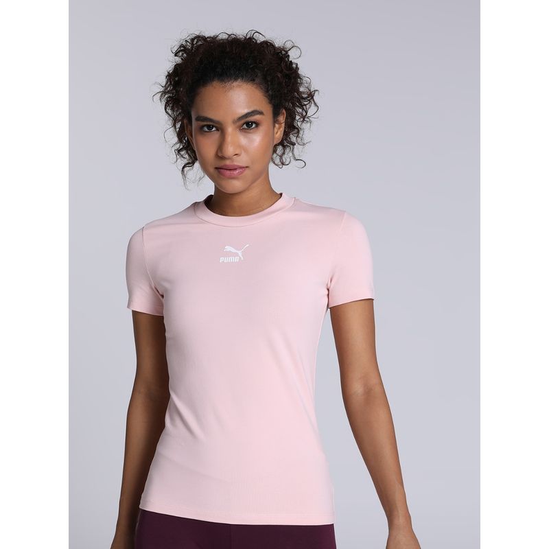 Puma Classics Slim Womens Pink Tshirt Buy Puma Classics Slim Womens