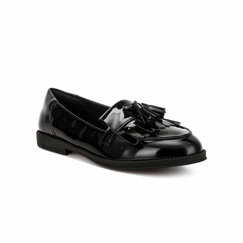 London Rag Women Faux Leather Round Toe Loafers (UK 3)