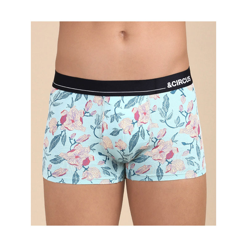 Tailor and Circus Men Blue Regular Fit Floral Trunks (3XL)