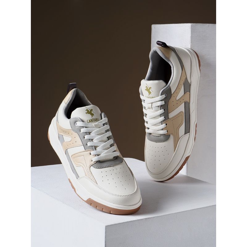 Cantabil Off White Casual Sneakers For Men (UK 6)