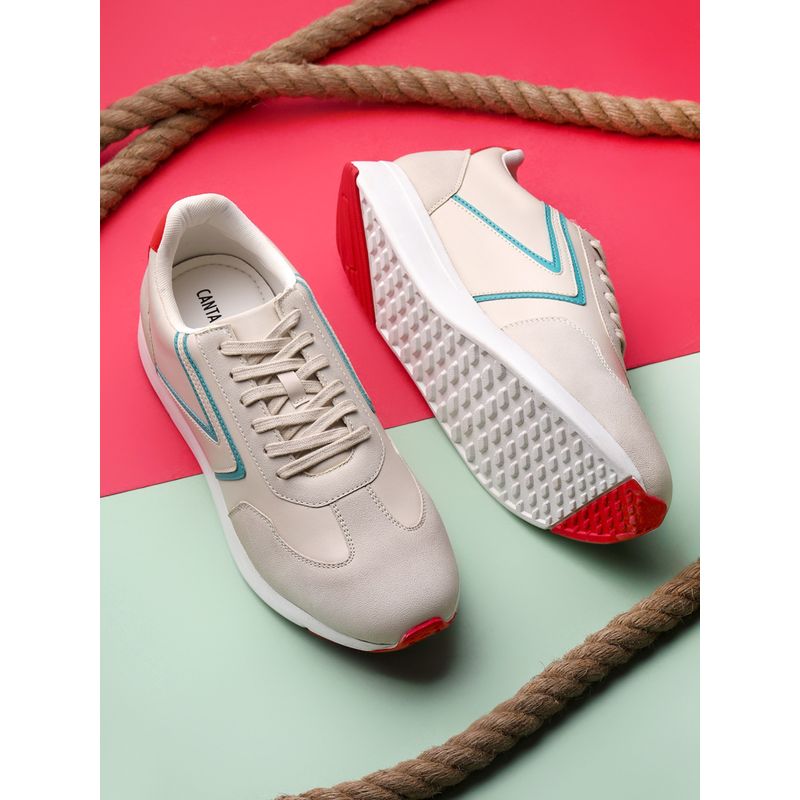 Cantabil Beige Casual Sneaker Shoes For Men (UK 6)