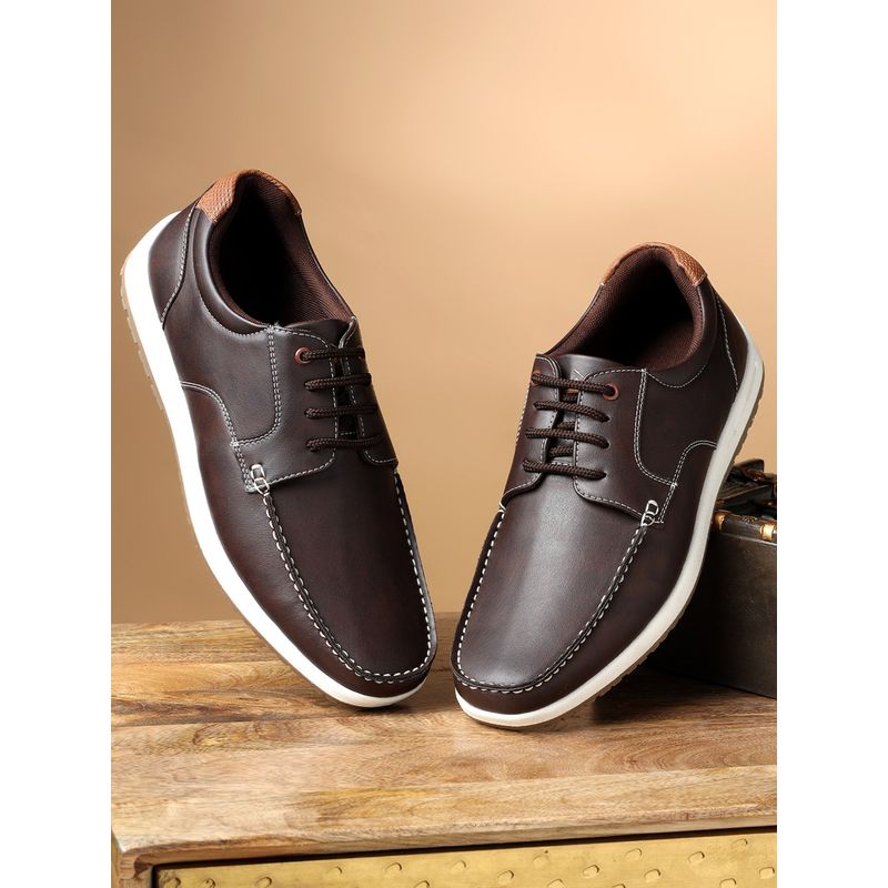 Cantabil Brown Casual Derbies For Men (UK 7)