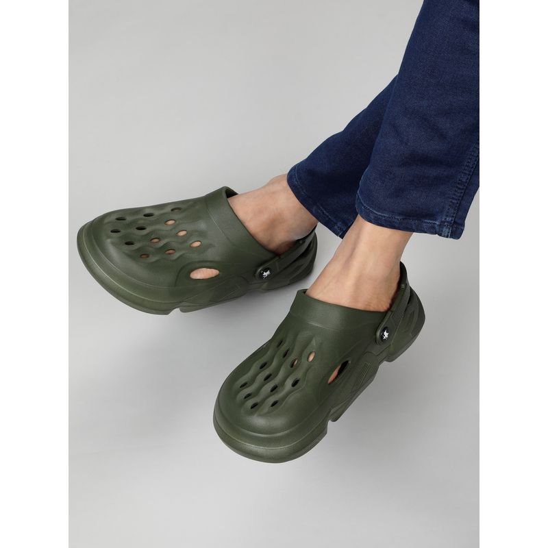 Cantabil Olive Casual Clogs For Men (UK 6)