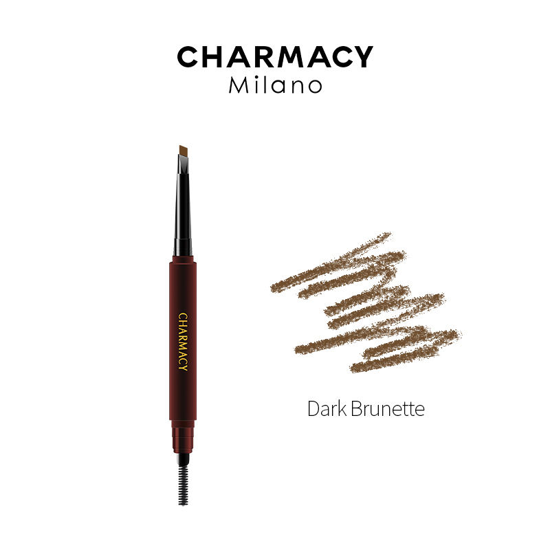 Charmacy Milano Intense Eyebrow Filler - Dark Brunette - Natural Finish, Long-Wear