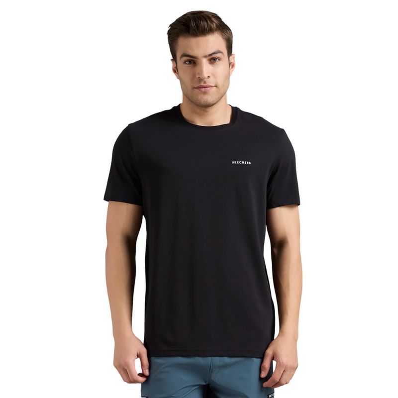 SKECHERS Men's Essential Branding Black T-Shirt (L)