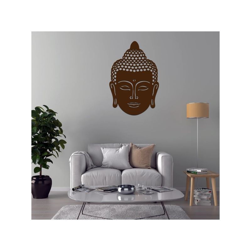 Dekorstation Meditation Lord Buddha Wooden Decorative Led Backlit (12 x 18 inches)